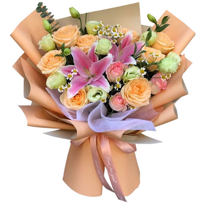 贵港11朵玫瑰桔梗百合，陪你每个季节