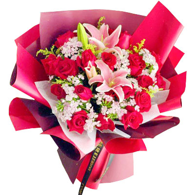 贵港18朵红玫瑰百合，永远牵手到老