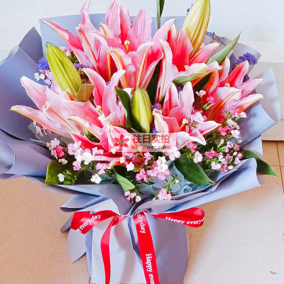 贵港6支香水百合，全家幸福快乐