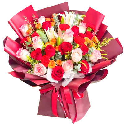 贵港22朵玫瑰百合，追求真爱幸福